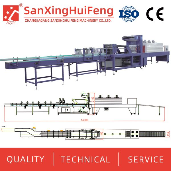 Automatic Linear Type Film Shrink Wrapping Packing Machine